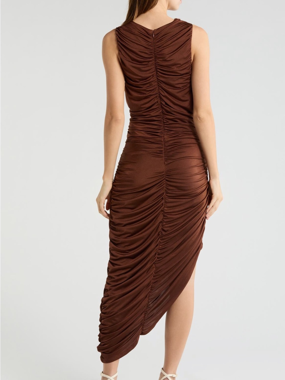Avec Les Filles Ruched Jersey Dress